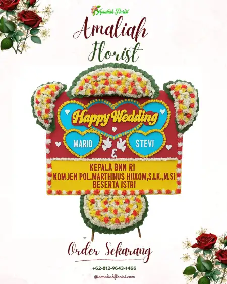 Papan Bunga Pernikahan Kasri